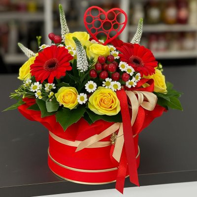 Red Rose Flower Box