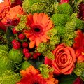 Gerberas and orange roses