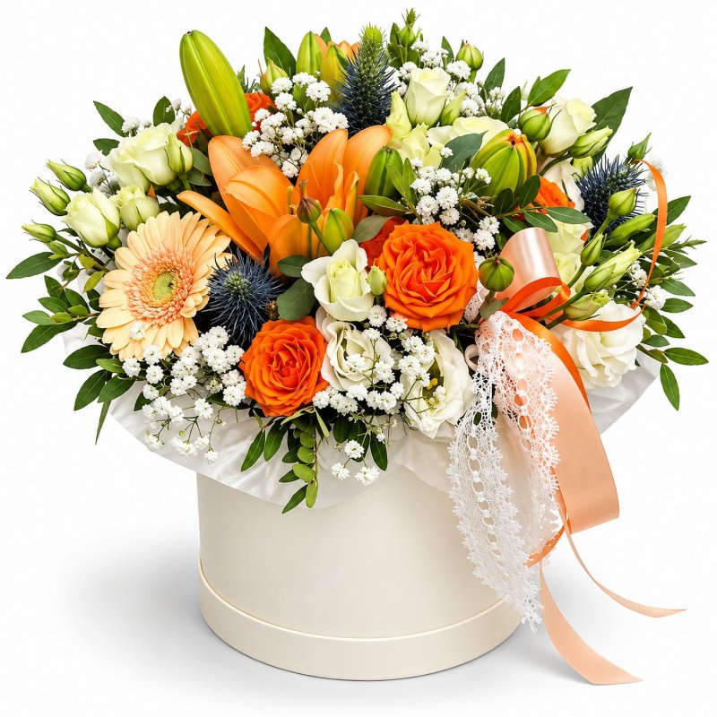 Flower box z liliami