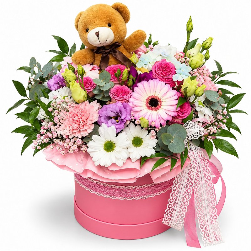 Teddy Bear Flower Box